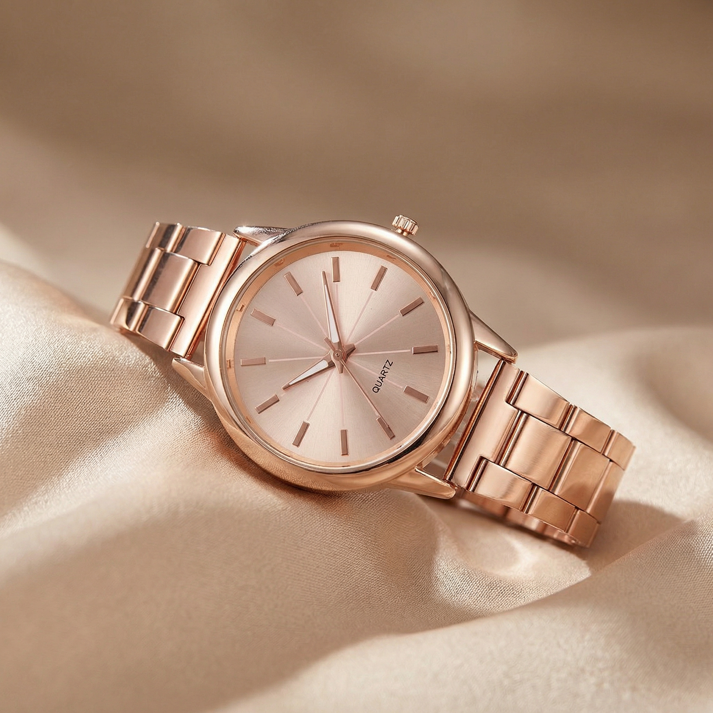 Gold Rose Gold Silver Classic Stainless Steel Watch for Women | Minimal Round Timepiece | Elegant Everyday Watch