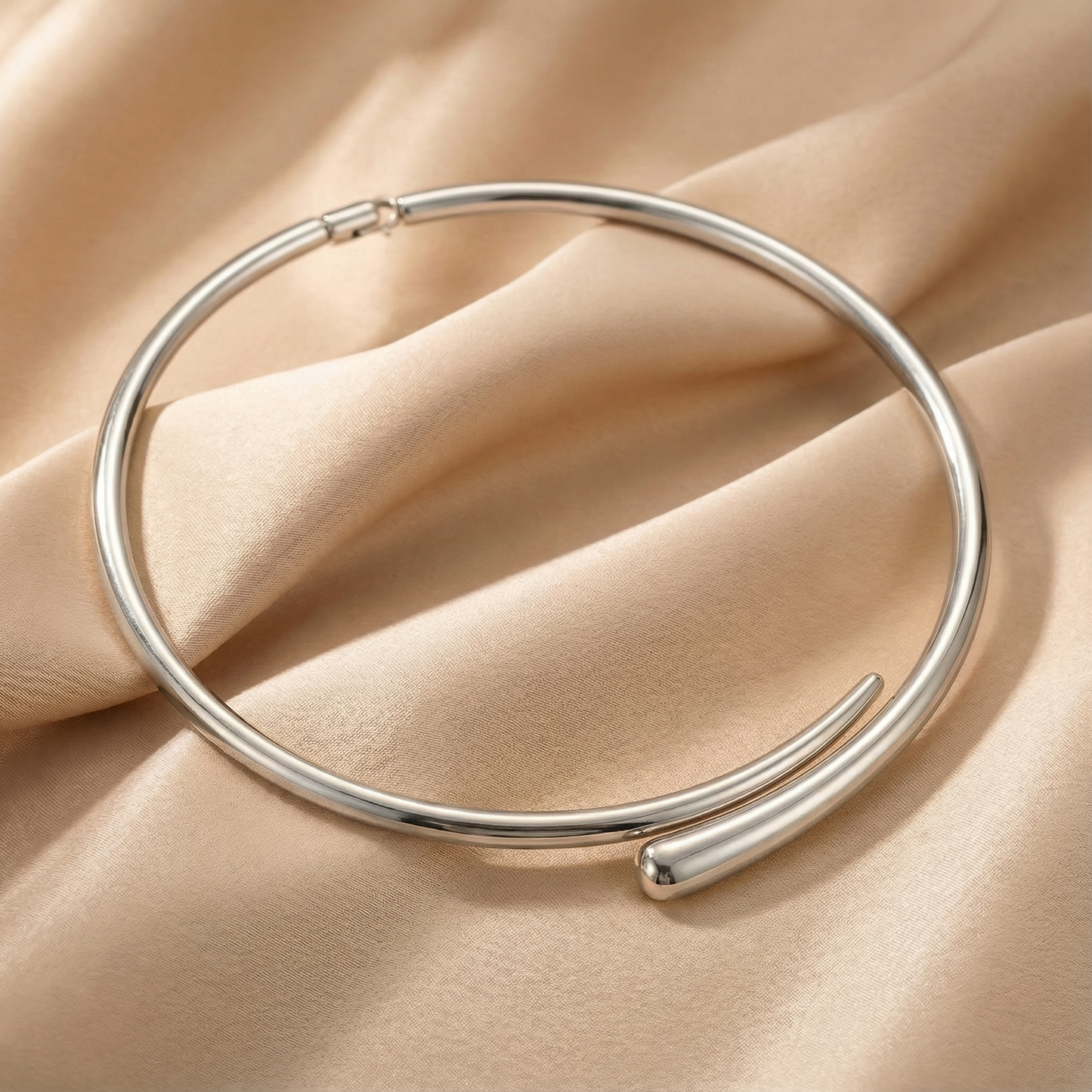 Minimal Open Cuff Choker Necklace | Stainless Steel | Gold and Silver Finish | Modern Elegant Statement