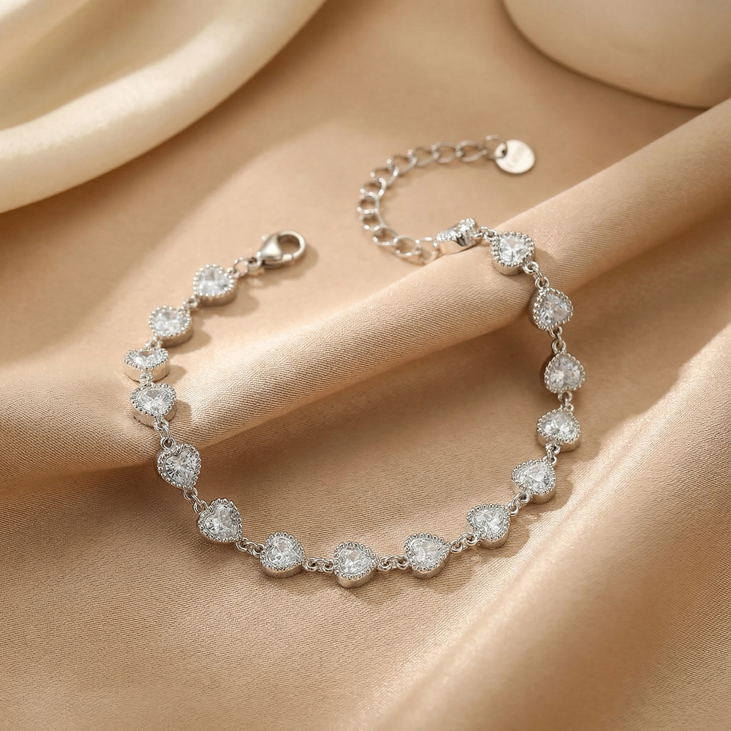 Luxury Crystal Tennis Bracelet in Gold & Silver | Elegant Adjustable Stainless Steel Bracelet for Everyday & Occasion Wear