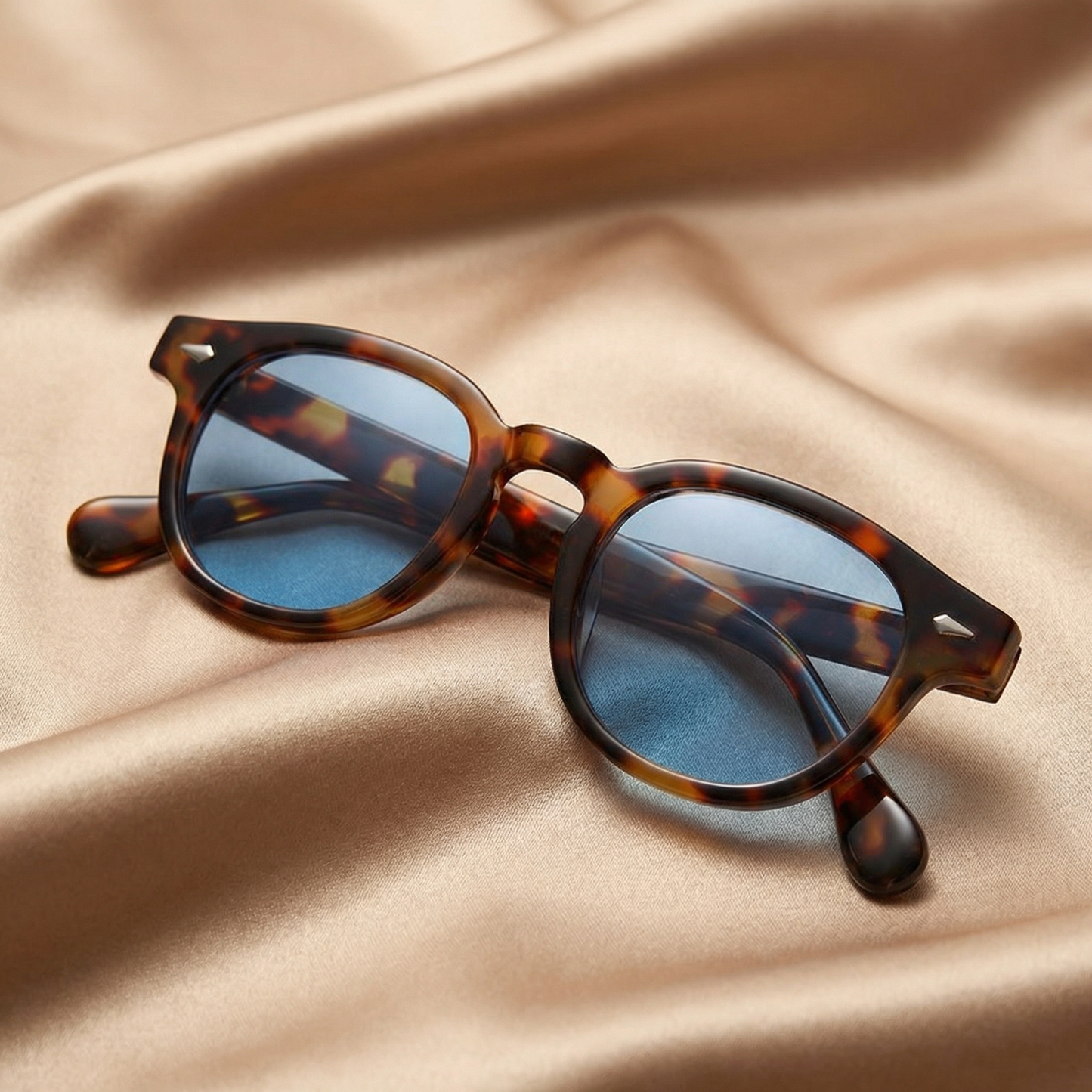 Classic Tortoise Round Sunglasses | Timeless Frame with Blue, Green or Brown Lenses