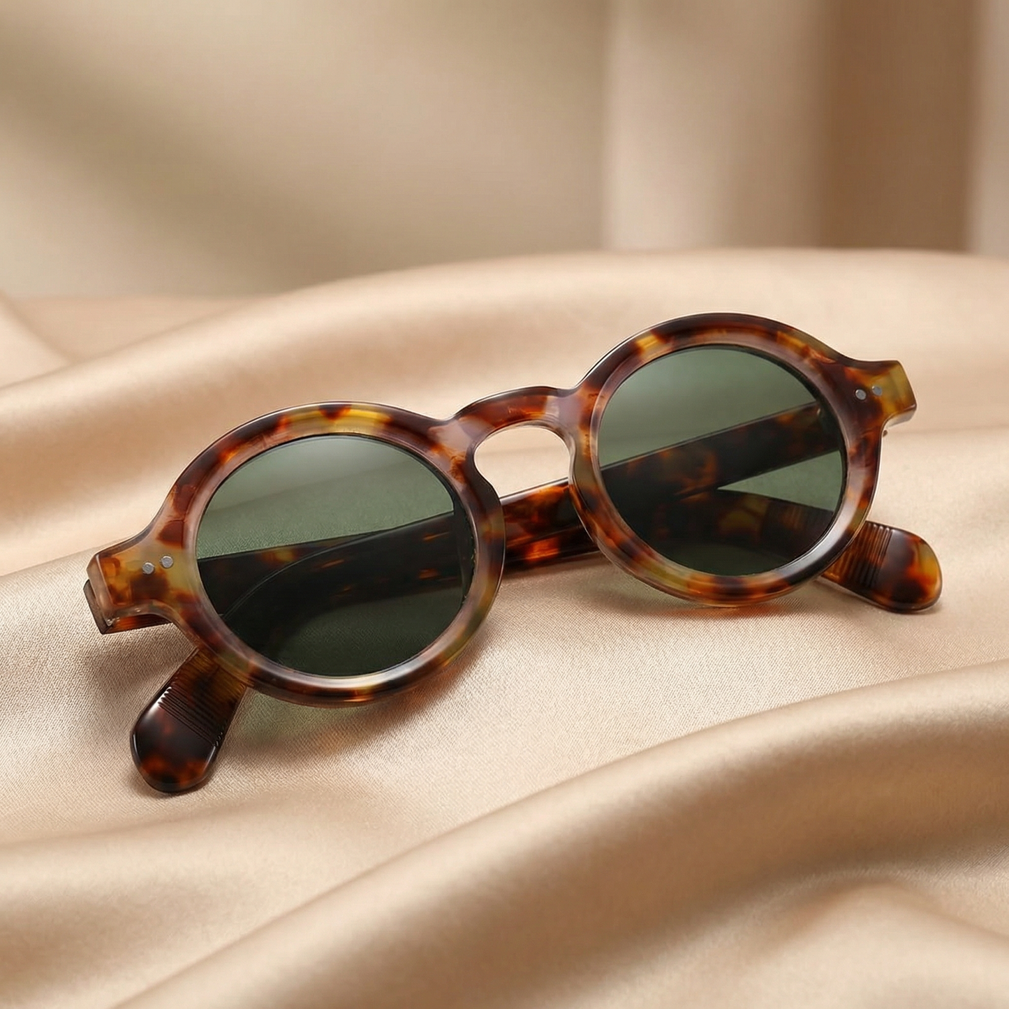 Vintage Round Tortoiseshell Sunglasses | Bold Retro Acetate Frame for Timeless Everyday Style