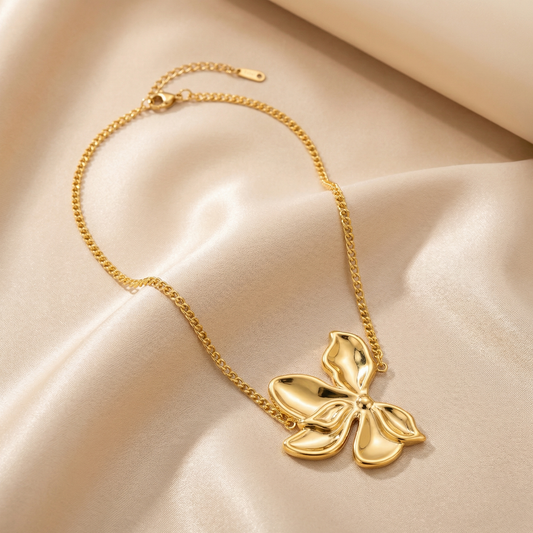 Butterfly Pendant Necklace for Women | Gold Stainless Steel Necklace | Elegant Statement Jewelry
