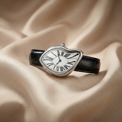 Elegant Women Asymmetric Watch | Gold & Silver Fashion Statement Timepiece