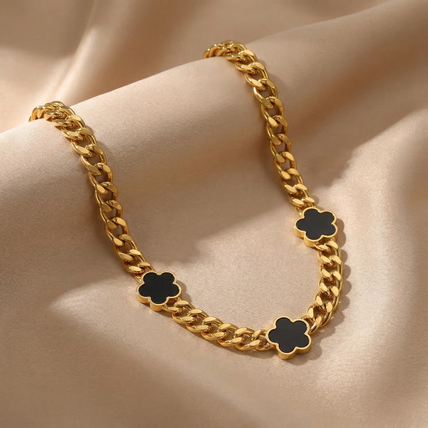 Clover Chain Necklace in Gold | Elegant Statement Design
