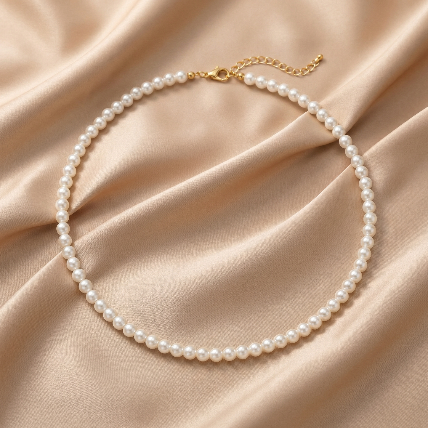 Pearl Minimal Necklace for Women | Classic Pearl Chain | Timeless Elegant Jewelry
