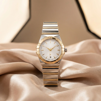Silver, Gold, Rose Gold & Two Tone Stainless Steel Luxury Watch | Elegant Metal Bracelet Quartz Watch | Timeless Classic Statement Timepiece