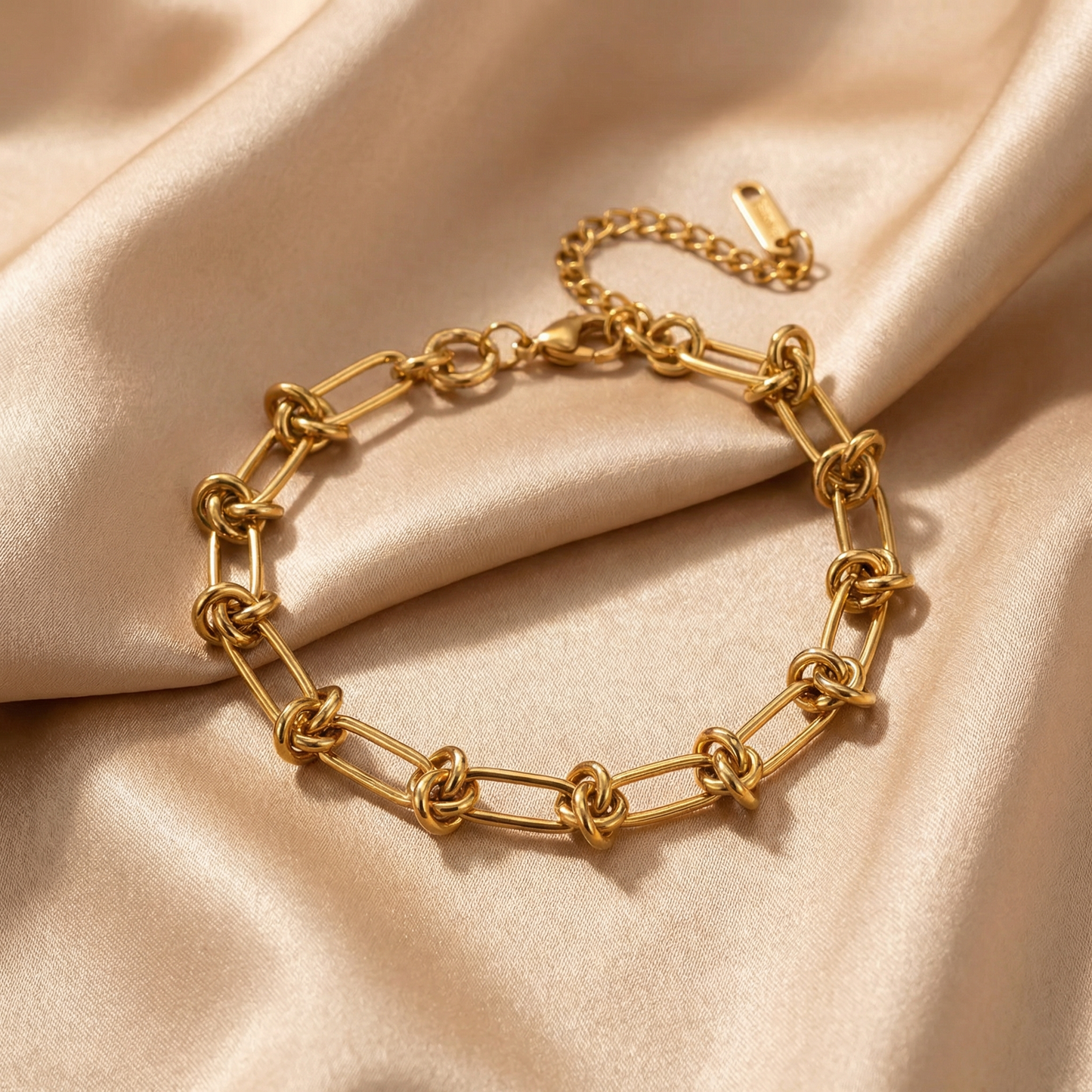 Gold & Silver Chunky Chain Bracelet for Women | Statement Link Bracelet | Adjustable Design