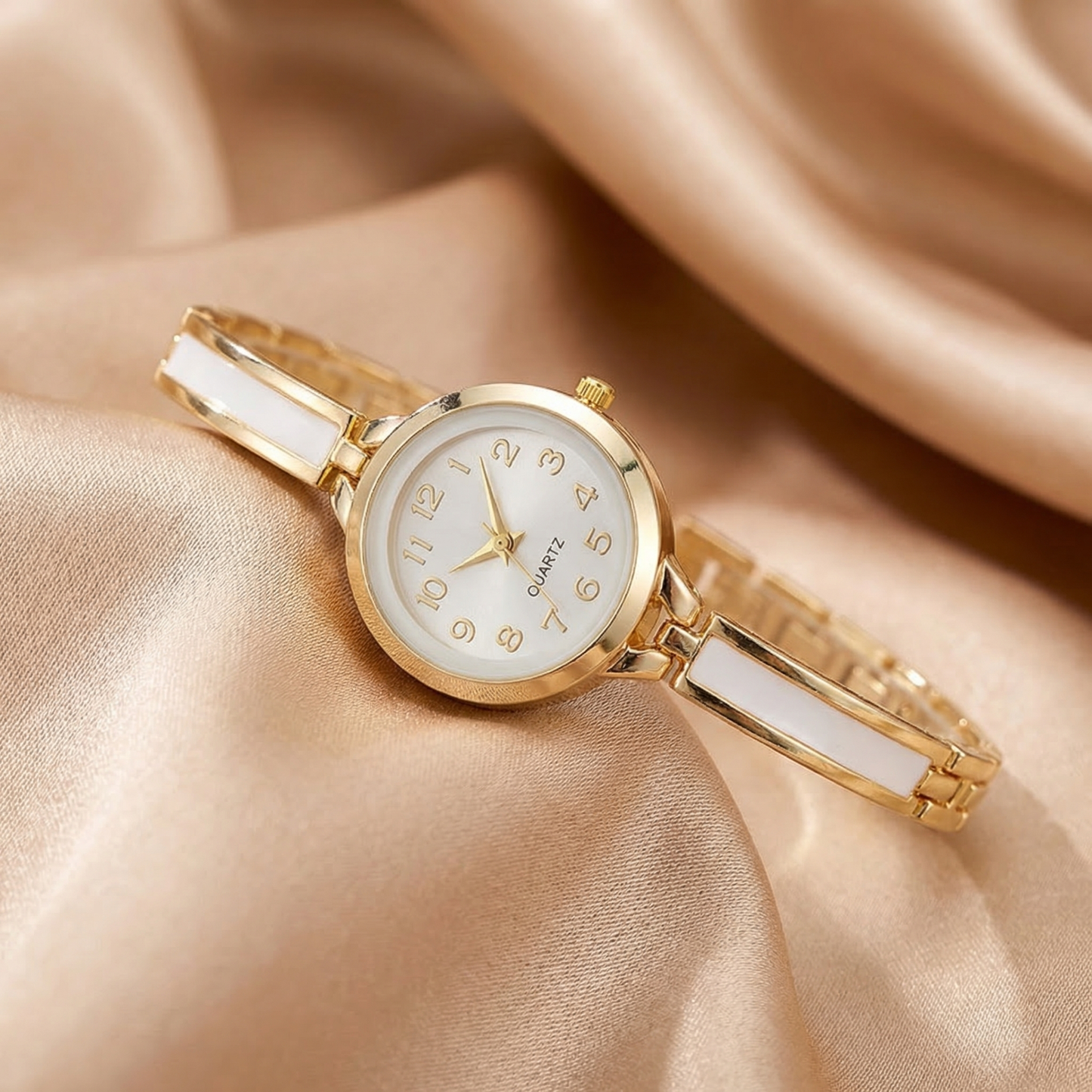 Luxury Minimalist Classic Bracelet Watch in Gold, Silver & Rose Gold | Elegant Slim Ladies Timepiece with Link Strap