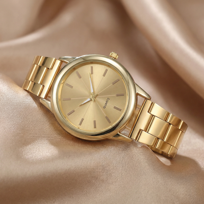 Gold Rose Gold Silver Classic Stainless Steel Watch for Women | Minimal Round Timepiece | Elegant Everyday Watch