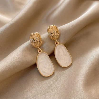 Sculpted Drop Earrings | Organic Textured Design | Elegant Statement Jewelry