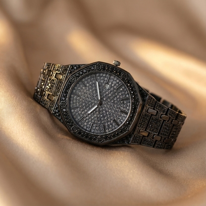 Stainless Steel Watch | Elegant Stone Pattern Design | Women’s Timeless Accessories