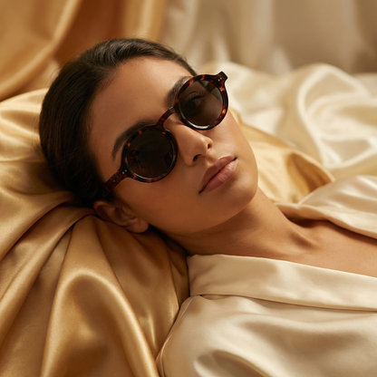 Vintage Round Tortoiseshell Sunglasses | Bold Retro Acetate Frame for Timeless Everyday Style