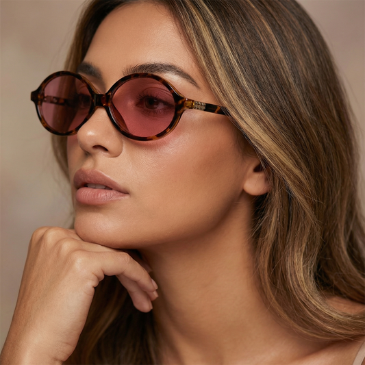 Modern Oval Tortoiseshell Sunglasses for Women | Trendy Minimal Fashion Eyewear