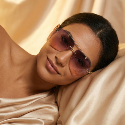 Luxury Gold Aviator Sunglasses with Gradient Lenses | Elegant Statement Frames in Modern Tones