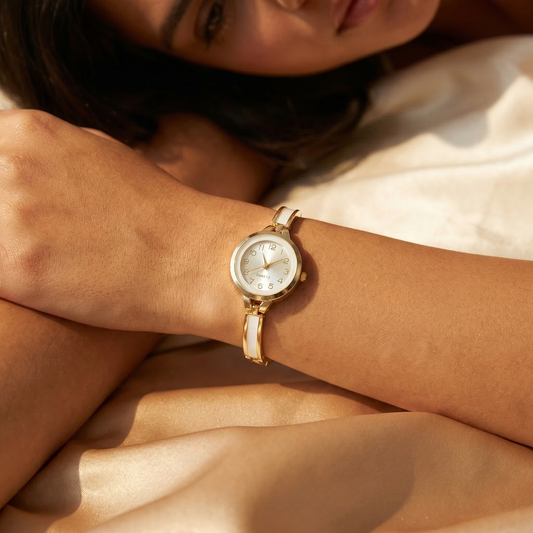 Luxury Minimalist Classic Bracelet Watch in Gold, Silver & Rose Gold | Elegant Slim Ladies Timepiece with Link Strap