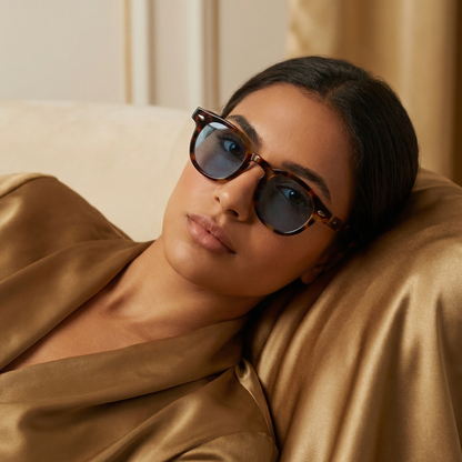 Classic Tortoise Round Sunglasses | Timeless Frame with Blue, Green or Brown Lenses