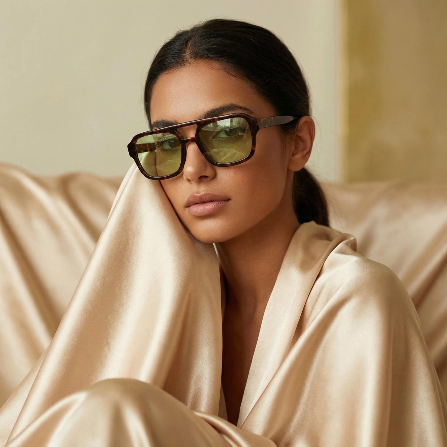 Luxury Vintage Tortoiseshell Rectangular Sunglasses | Retro Designer Square Frame Shades