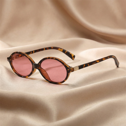 Modern Oval Tortoiseshell Sunglasses for Women | Trendy Minimal Fashion Eyewear