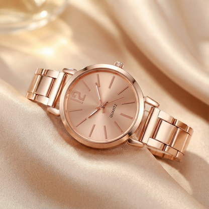 Rose Gold Silver Gold Stainless Steel Watch | Elegant Minimal Wristwear | Women’s Timeless Accessories