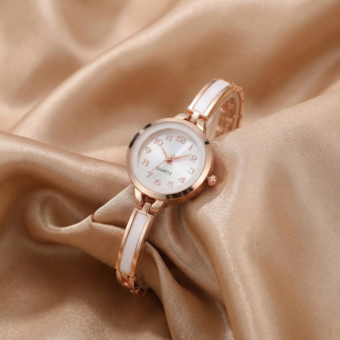 Luxury Minimalist Classic Bracelet Watch in Gold, Silver & Rose Gold | Elegant Slim Ladies Timepiece with Link Strap