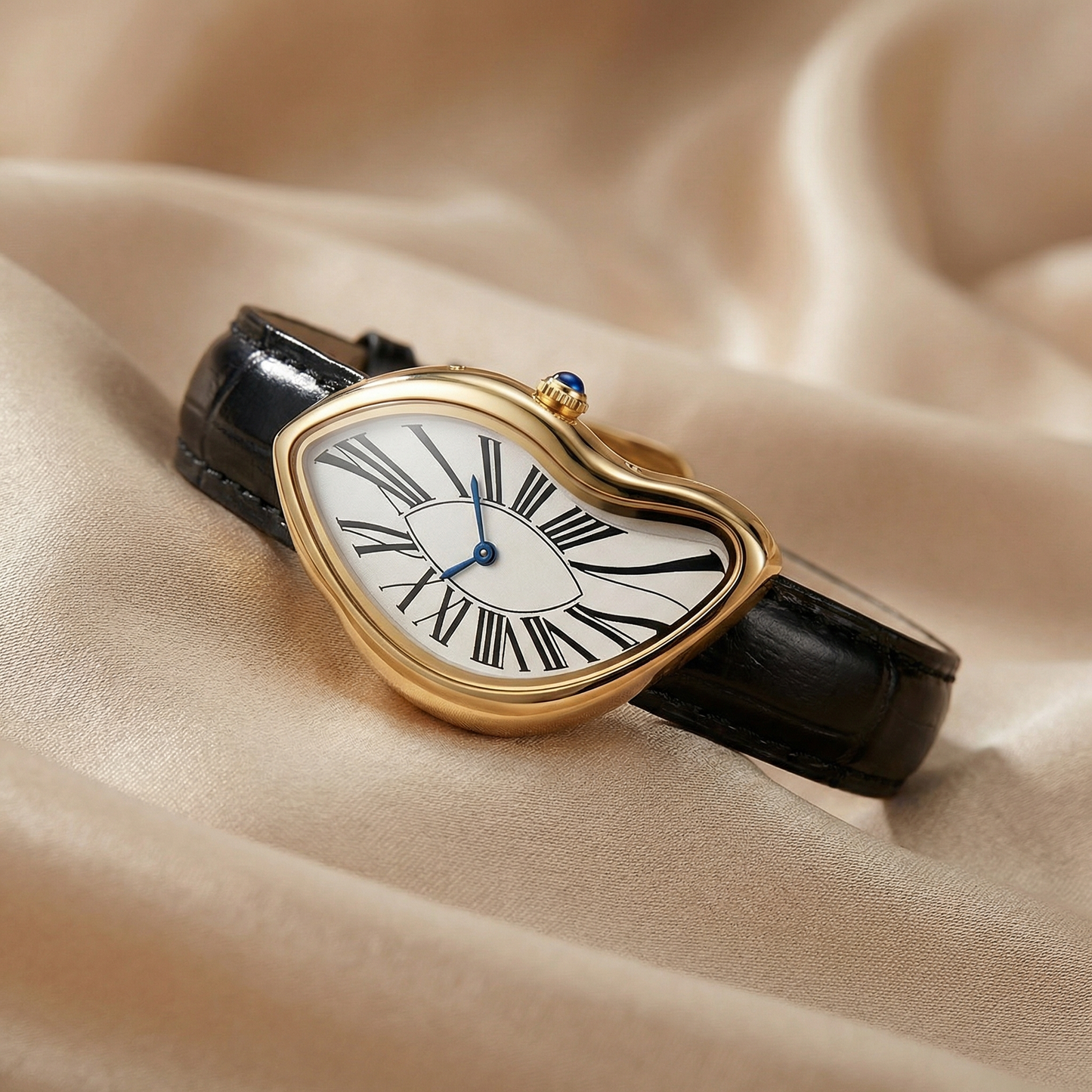Elegant Women Asymmetric Watch | Gold & Silver Fashion Statement Timepiece