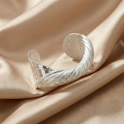 Gold & Silver Twisted Cuff Bracelet for Women | Open Statement Bangle