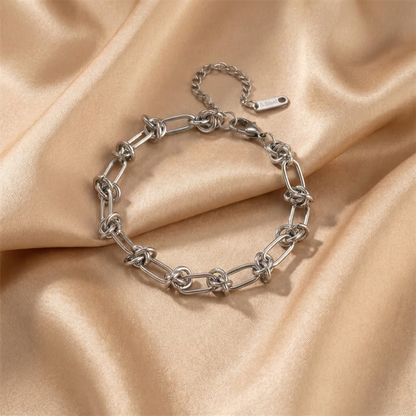 Gold & Silver Chunky Chain Bracelet for Women | Statement Link Bracelet | Adjustable Design