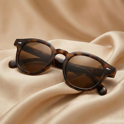 Classic Tortoise Round Sunglasses | Timeless Frame with Blue, Green or Brown Lenses