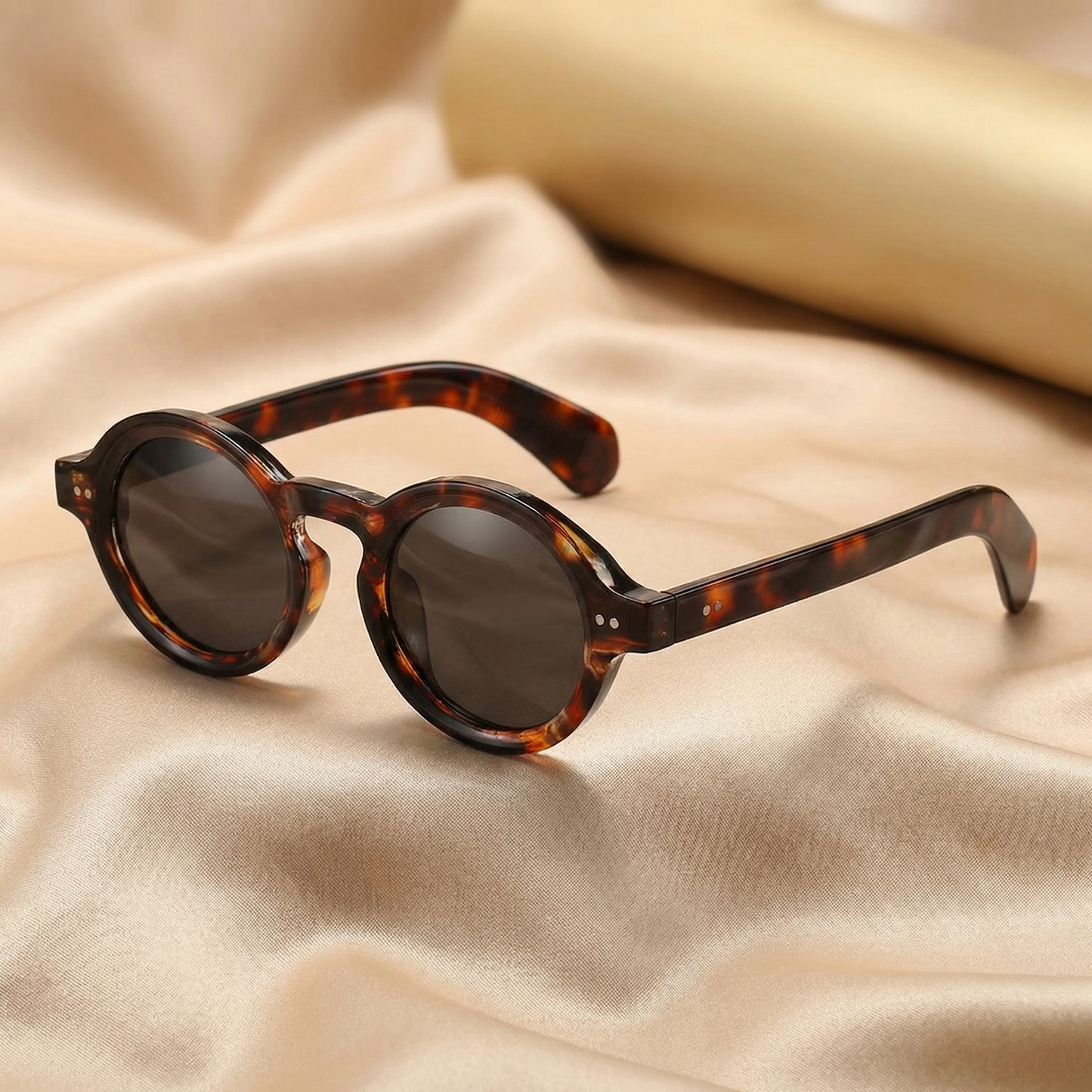 Vintage Round Tortoiseshell Sunglasses | Bold Retro Acetate Frame for Timeless Everyday Style