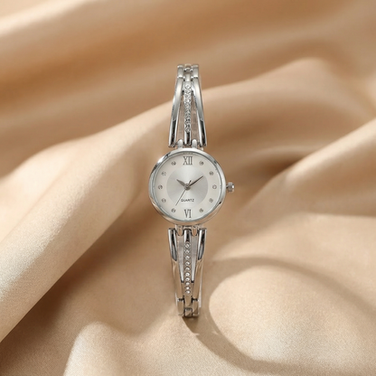 Elegant Slim Bracelet Watch in Rose Gold, Gold & Silver | Minimalist Stainless Steel Quartz Watch for Everyday Style