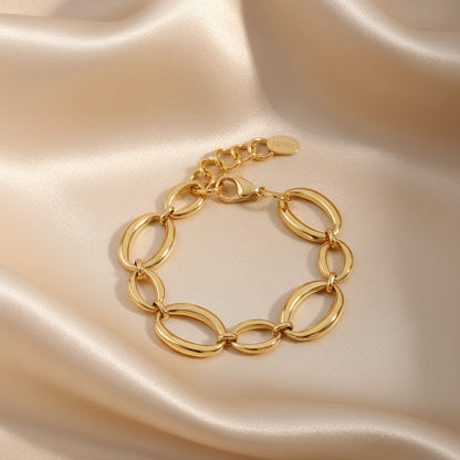 Chunky Oval Link Bracelet | Stainless Steel Chain Bracelet | Women’s Modern Jewellery
